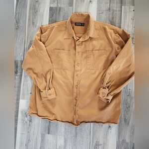 Men's Casual Tan Shirt Jacket